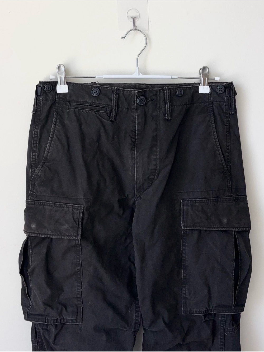 RRL Double RL Surplus Cargo Pant Size 30 Military Field Cloth Dark Charcoal